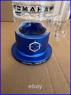 NEW BLUE 16 Caliber Tomahawk American Made USA Thick Glass Water Tobacco Pipe