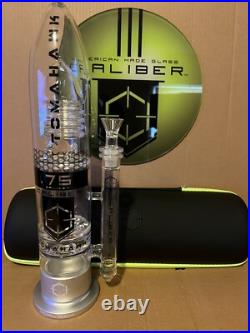 NEW Caliber 16 Glass Bong Water Pipe Hookah USA Made SILVER Smoking Piece Thick