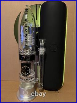 NEW Caliber 16 Glass Bong Water Pipe Hookah USA Made SILVER Smoking Piece Thick