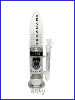 NEW Caliber 16 Glass Bong Water Pipe Hookah USA Made SILVER Smoking Piece Thick