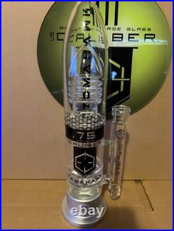 NEW Caliber 16 Glass Bong Water Pipe Hookah USA Made SILVER Smoking Piece Thick
