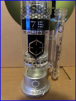NEW Caliber 16 Glass Bong Water Pipe Hookah USA Made SILVER Smoking Piece Thick