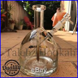 NEW D'USSE Hookah Water Pipe Bong Glass Smoking Bong Water Pipe Clear