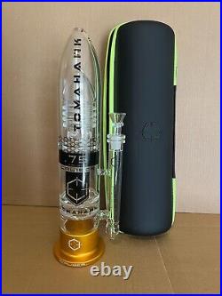 NEW GOLD 16 Caliber Tomahawk American Made USA Thick Glass Water Tobacco Pipe