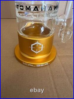 NEW GOLD 16 Caliber Tomahawk American Made USA Thick Glass Water Tobacco Pipe