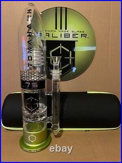 NEW GREEN 16 Caliber Tomahawk American Made Thick Glass Water Tobacco Pipe