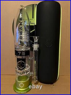 NEW GREEN 16 Caliber Tomahawk American Made Thick Glass Water Tobacco Pipe