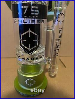 NEW GREEN 16 Caliber Tomahawk American Made Thick Glass Water Tobacco Pipe