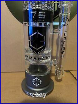 NEW GUNMETAL 16 Caliber Tomahawk American Made Glass Water Tobacco Pipe