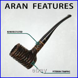 NEW Peterson Pipes Aran Rusticated 701 Poker Sitting Tobacco Pipe, 3mm Fishtail