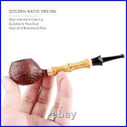 NEW Tobacco Briar Pipe Smoking Pipe Hand Portable Wooden Collectible Pipes Tools