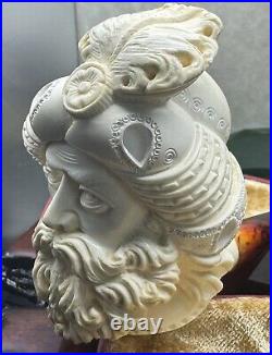 NEW & Unsmoked. LARGE Red Beard Barbarossa BLOCK MEERSCHAUM Tobacco Pipe Turkey