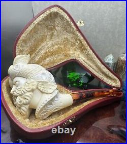 NEW & Unsmoked. LARGE Red Beard Barbarossa BLOCK MEERSCHAUM Tobacco Pipe Turkey