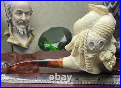 NEW & Unsmoked. LARGE Red Beard Barbarossa BLOCK MEERSCHAUM Tobacco Pipe Turkey