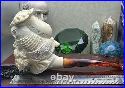 NEW & Unsmoked. LARGE Red Beard Barbarossa BLOCK MEERSCHAUM Tobacco Pipe Turkey