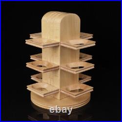 NEW Wooden Tobacco Pipe Stand Rack Rotating Display Holder for 12 Pipes