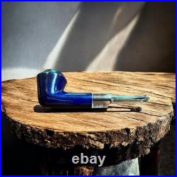 NOS 1980s Wilder Finamore Pipe Blue Acrylic Stem Unsmoked Brazil Chifre