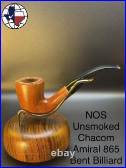 NOS Unsmoked Chacom Amiral 865 Bent Billiard Tobacco Pipe