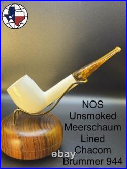NOS Unsmoked Meerschaum Lined Chacom Brummer 944 Tobacco Pipe