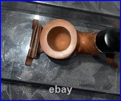 NOS Vintage Custom Made Imported Briar Wood Tobacco Pipe 1960s Unsmoked Beauty