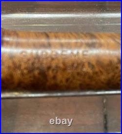 NOS Vintage Fireside Supreme Imported Briar Wood Tobacco Pipe Rubber Mouthpiece