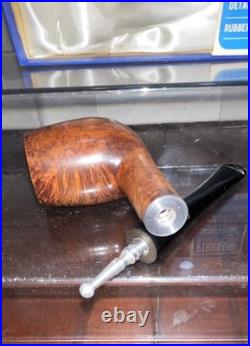 NOS Vintage Fireside Supreme Imported Briar Wood Tobacco Pipe Rubber Mouthpiece