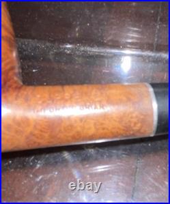 NOS Vintage Fireside Supreme Imported Briar Wood Tobacco Pipe Rubber Mouthpiece