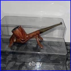 NOS Vintage Sir Sheldon Imported Briar Wood Tobacco Pipe Unsmoked Beauty LQQK