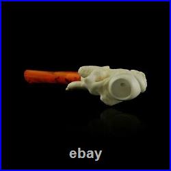 Naked Mermaid and Dolphin Meerschaum Pipe smoking tobacco pfeife with case