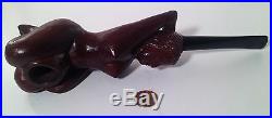 Naked / Nude Woman Carved Wood Tobacco Smoking Pipe Vintage 1940s UNSMOKED