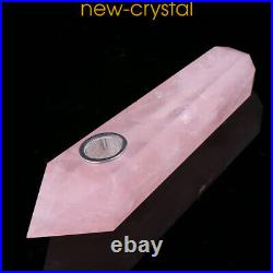Natural rose quartz Smoking Pipes pink Crystal Point obelisk Healing Wand 10pcs