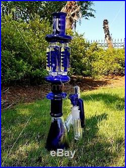 New 23 inch Freezable Collectible Hookah Water Pipe Glass Bong Smoking Tobacco