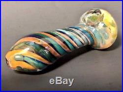 New 5 Inch Tobacco Smoking Thick Spoon Glass Pipe Herb Color Changing Hand Pipes