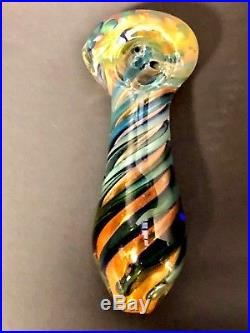 New 5 Inch Tobacco Smoking Thick Spoon Glass Pipe Herb Color Changing Hand Pipes