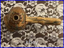 New Black Eagle Tobacco Smoking Pipe 10 x 6 Made with Turquoise, wood, brass