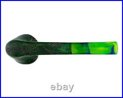 New Briar Tobacco Pipe Green Rusticated Freehand Acrylic 9 mm St. Patrick's Day