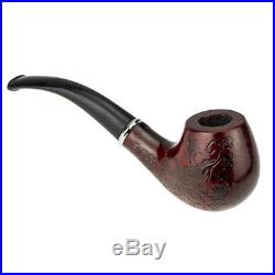 New Dark Red Handmade Wooden Wood Smoking Pipe Tobacco Cigarettes Cigar Pipes