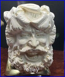 New. FATHER WINTER Hand Carved BLOCK MEERSCHAUM by SMS Tobacco Pipe with Case