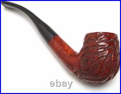 New Full Bent Briar Smoking Pipe with Protective Sock & Box Classic Style