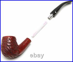 New Full Bent Briar Smoking Pipe with Protective Sock & Box Classic Style