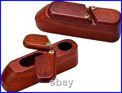 New Rotary wooden Smoking Pipe Portable Wood Pipe Tobacco Storage Box