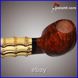 New Smooth Freehand Bamboo Smoking Pipe-sergey Cherepanov-tobacco Pipe
