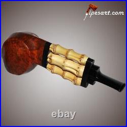 New Smooth Freehand Bamboo Smoking Pipe-sergey Cherepanov-tobacco Pipe
