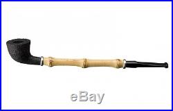 New TSUGE Bamboo Pipe Black ICHIRIN Feather Weight Smoking Pipe 195mm Long