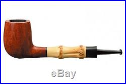 New TSUGE Bamboo Pipe Stragiht Smooth Smoking Pipe Tobacco 146mm