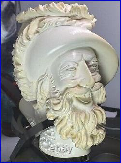 New & Unsmoked. D'ARTAGNAN Musketeer Hand-Carved Block MEERSCHAUM Pipe Turkey