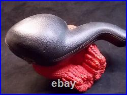 New Unsmoked Meerschaum Yunus Tyrolean Carved Bowl Man Smoking Pipe Fitted Case