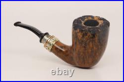 Nording Double Silver #2 Briar Smoking Pipe with pouch B1825