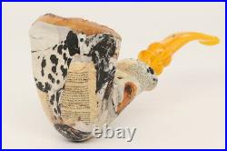 Nording Harmony Dalmatian Free Hand Briar Smoking Pipe with pouch B1186