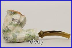 Nording Harmony Deers Free Hand Briar Smoking Pipe with pouch B1193